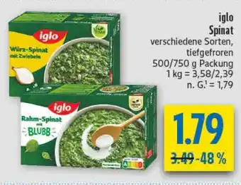 diska iglo Spinat Angebot