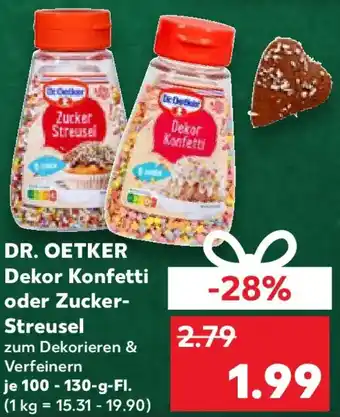 Kaufland DR. OETKER Dekor Konfetti oder Zucker Streusel Angebot