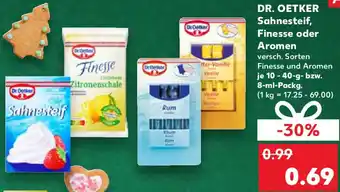 Kaufland DR. OETKER Sahnesteif, Finesse oder Aromen Angebot