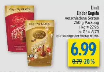 diska Lindt Lindor Kugeln Angebot