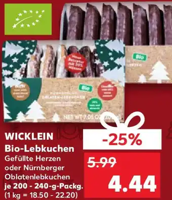 Kaufland WICKLEIN Bio-Lebkuchen Angebot