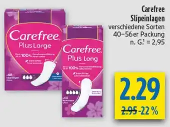 diska Carefree Slipeinlagen Angebot