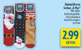 diska Damen/Herren Socken „X-Mas" Angebot