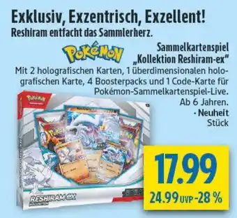 diska Pokemon Sammelkartenspiel „Kollektion Reshiram-ex" Angebot