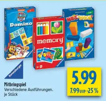 diska Ravensburger Mitbringspiel Angebot