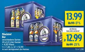 diska Mönchshof Bier Angebot