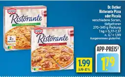 diska Dr. Oetker Ristorante Pizza oder Piccola Angebot