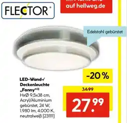 Hellweg FLECTOR LED-Wand-/ Deckenleuchte „Fanny" Angebot