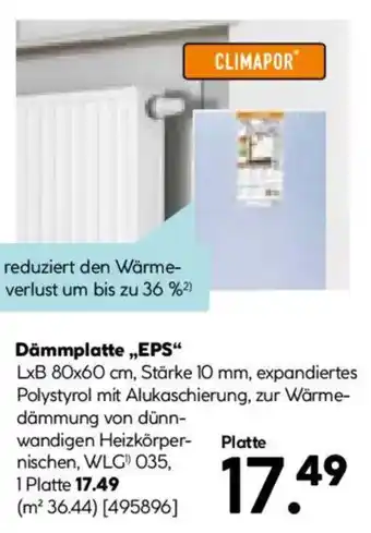Hellweg CLIMAPOR Dämmplatte „,EPS" Angebot