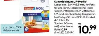 Hellweg tesa MOLL Gummidichtung,,P-Profile" Angebot