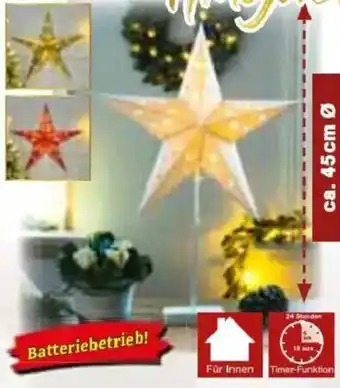 Jawoll LED- Papierstern auf Ständer Angebot