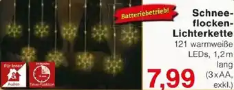 Jawoll Schneeflocken- Lichterkette Angebot