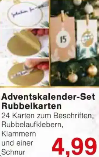 Jawoll Adventskalender-Set Rubbelkarten Angebot