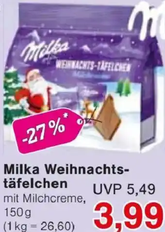 Jawoll Milka Weihnachtstäfelchen Angebot