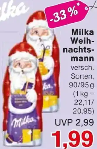 Jawoll Milka Weihnachtsmann Angebot