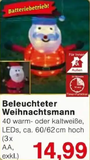 Jawoll Beleuchteter Weihnachtsmann Angebot