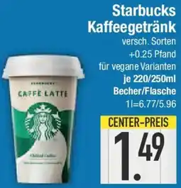 E-Center Starbucks Kaffeegetränk Angebot