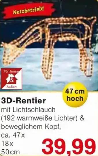 Jawoll 3D-Rentier Angebot