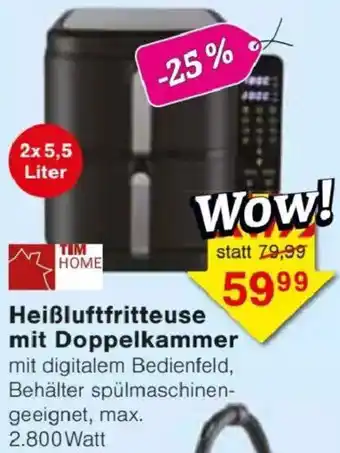 Jawoll TIM HOME Heißluftfritteuse mit Doppelkammer Angebot