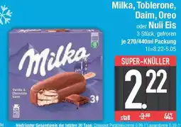 E-Center Milka, Toblerone, Daim, Oreo oder Nuii Eis Angebot