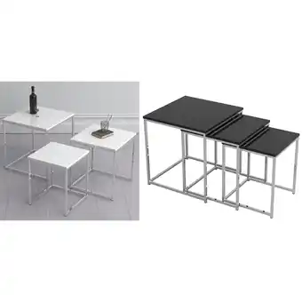 Netto Marken-Discount VCM 3-tlg. Set Beistelltisch Couchtisch schlicht Sofatisch aus Metall und MDF Kaffeetisch - Glisal Angebot