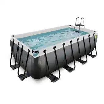 Netto Marken-Discount EXIT Black Leather Pool 400x200x122cm mit Sandfilterpumpe - schwarz Angebot