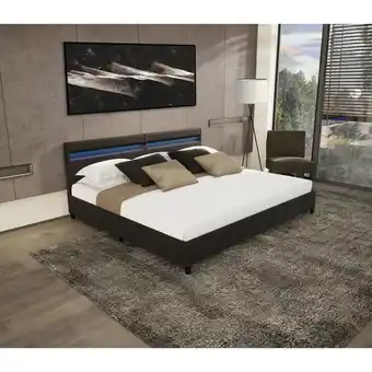 Netto Marken-Discount HOME DELUXE LED Bett Nube mit Schubladen 200x200cm - versch. Ausführungen - mit Matratze - Schwarz Angebot