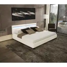 Netto Marken-Discount HOME DELUXE LED Bett Nube mit Schubladen 200x200cm - versch. Ausführungen - mit Matratze - Weiß Angebot