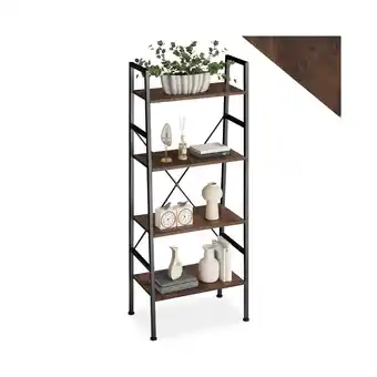 Netto Marken-Discount tectake Leiterregal, Industrial Style, mit 4 Ebenen, inklusive Kippschutz, 57,5 x 35,5 x 139 cm Angebot
