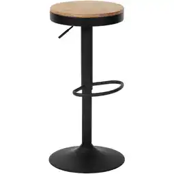 Netto Marken-Discount CLP Barhocker Pitas,Tresenhocker mit Fußstütze, Höhenverstellbar und Drehbar mit Holz-Sitzfläche Angebot