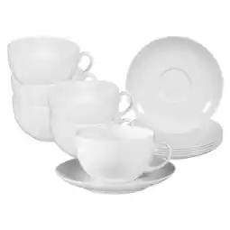 Netto Marken-Discount Seltmann Weiden Milchkaffeetassen mit Untertassen Rondo/Liane 0,35 l 6er Set Angebot