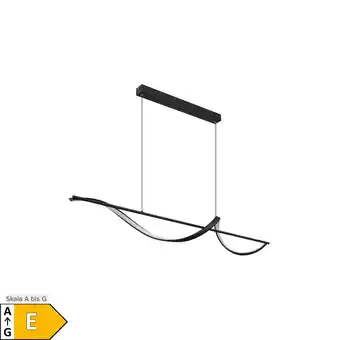 Netto Marken-Discount LED Hängeleuchten, Metall, Schwarz, Höhenverstellbar, L 120 cm Angebot