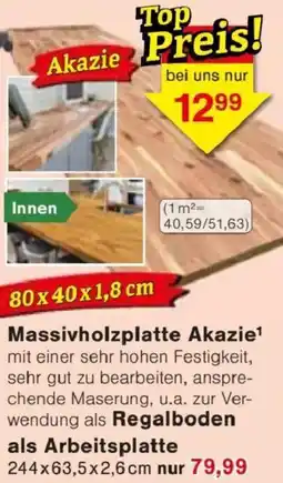 Jawoll Massivholzplatte Akazie Angebot
