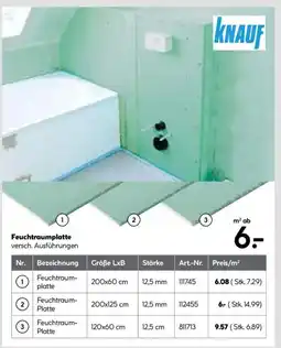 Hellweg KNAUF Feuchtraumplatte Angebot