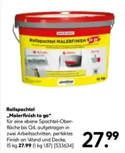 Hellweg Rollspachtel ,,Malerfinish to go" Angebot