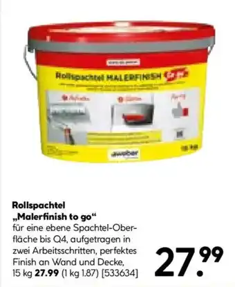 Hellweg Rollspachtel ,,Malerfinish to go" Angebot