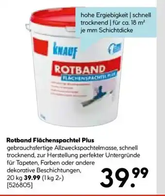 Hellweg KNAUF Rotband Flächenspachtel Plus Angebot