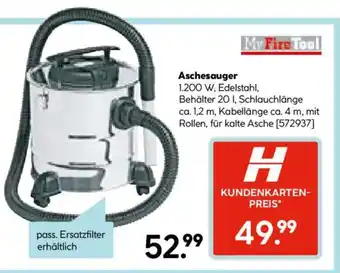 Hellweg My Fire Tool Aschesauger Angebot