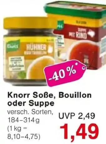 Jawoll Knorr Soße, Bouillon oder Suppe Angebot