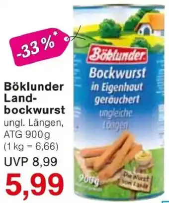 Jawoll Böklunder Landbockwurst Angebot