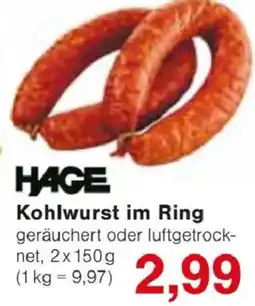 Jawoll HAGE Kohlwurst im Ring Angebot