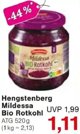 Jawoll Hengstenberg Mildessa Bio Rotkohl Angebot