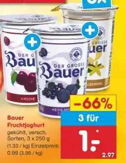 Netto Marken-Discount Bauer Fruchtjoghurt Angebot