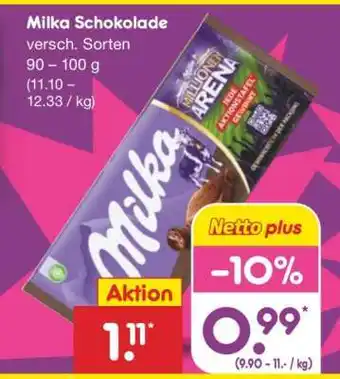 Netto Marken-Discount MILKA Schokolade Angebot