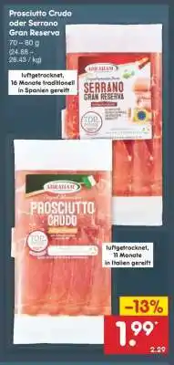 Netto Marken-Discount Prosciutto Crudo oder Serrano Gran Reserva Angebot