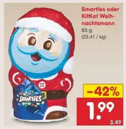 Netto Marken-Discount Smarties oder Kitkat Weihnachtsmann Angebot