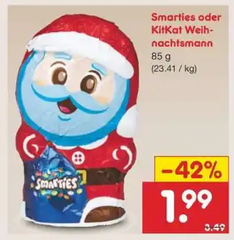 Netto Marken-Discount Smarties oder Kitkat Weihnachtsmann Angebot