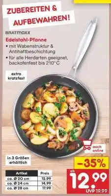 Netto Marken-Discount Edelstahl-Pfanne Angebot