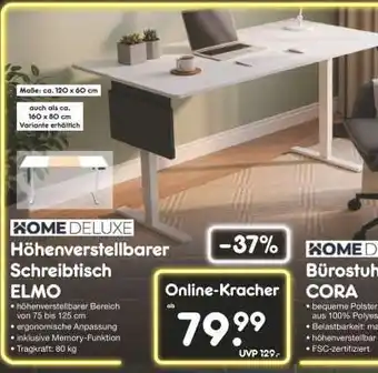 Netto Marken-Discount Höhenverstellbarer Schreibtisch ELMO Angebot