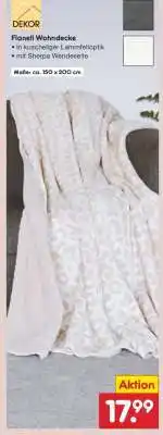 Netto Marken-Discount Flanell Wohndecke Angebot